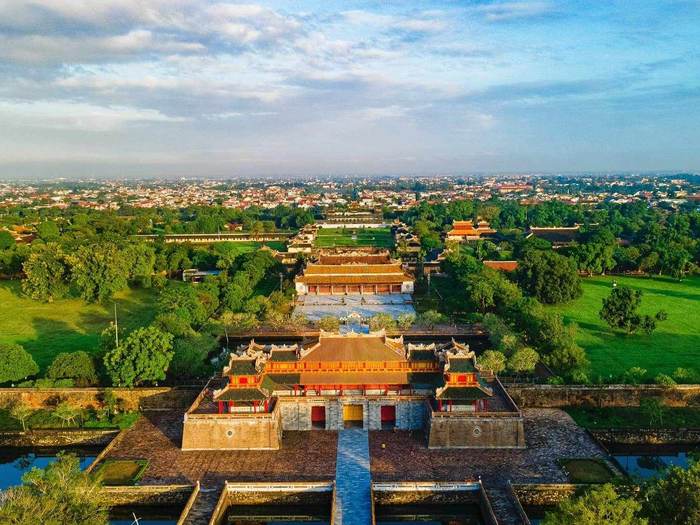 The imperial citadel of Hue seen from above